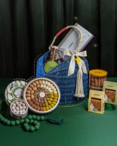 Sisu Handicraft Custom Handmade Natural White <b>Black</b> Paper Eco-Friendly Food-Safe Simple Circular Handle Multi-Purpose <b>Basket</b> - Product Image 5