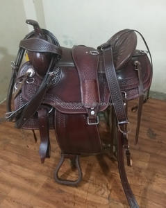 Portable Western équitation cheval selle plaisir Trail équitation Western selle baril course confortable cheval selle en gros - Product Image 6