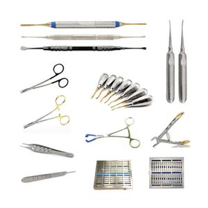 Kit dentaire complet pour la chirurgie orale et l'implantologie, kit de micro-chirurgie dentaire en acier inoxydable, design ergonomique - Product Image 2