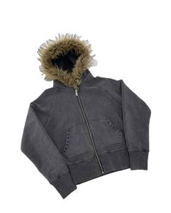 Wholesale Custom High Quality New Arrival Customized Heavyweight Oversized <b>Fur</b> Hooded <b>Hoodie</b> - Product Image 1