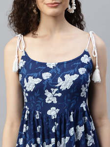 Vestido Midi de Rayón con Estampado Floral para Mujer, Estilo Informal, Festivo, Moderno y Elegante, Vestido Largo de Una Pieza - Product Image 5