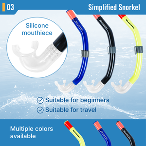 Aropec Snorkel simple en silicone pour la plongée en apnée et la plongée sous-marine, conception confortable et facile à utiliser - OEM/ODM/OBM idéal pour la location - Product Image 4