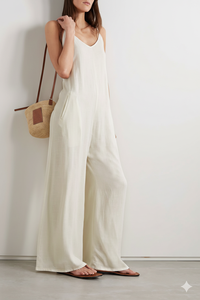 OEM/ODM Mono de punto holgado de verano para mujer, de elastano/poliéster, cuello cuadrado, largo completo, estilo casual, sin mangas, verano 2026 - Product Image 3