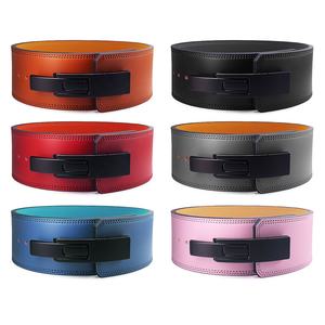 Ceinture de musculation robuste, écologique et respirante avec boucle à levier, épaisseur 13 mm, en cuir de vachette antidérapant, sangle amovible, protection professionnelle - Product Image 3