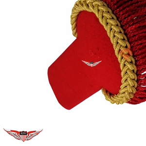 KEW - Elegante y Duradero Accesorio de Tela para Prendas de Vestir: Epaulette Rojo Trenzado para Hombro - Product Image 3