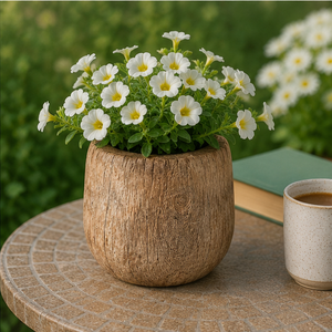 Luxury Eco-Friendly Wood Planter with Intricate <b>Tree</b> Root Design Wood Flower <b>Pot</b> <b>for</b> Modern Farmhouse Garden Decor - Product Image 2