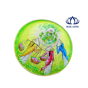 Meilleures ventes : Non La vietnamien sculpté à la main en forme de calebasse |   Décoration murale écologique durable et cadeau culturel - Product Image 1