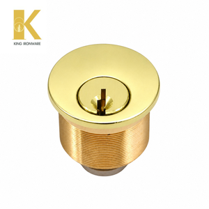 Cylindre de serrure à mortaiser 28 mm, rainure SX, laiton poli, faible MOQ, service personnalisé disponible - Product Image 3