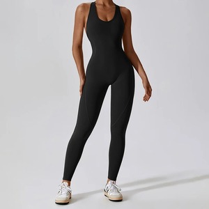 Monos deportivos sexys sin espalda para mujer, overoles de fitness, trajes de yoga, ropa de gimnasio de una pieza, body. - Product Image 2