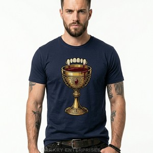 Fabricant de t-shirts personnalisés brodés à la machine, t-shirts pour hommes en coton épais, style gothique punk, impression de t-shirts graphiques, fournisseur de vêtements - Product Image 5