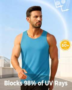 Camiseta sin mangas vibrante para hombre, tacto suave de poliéster, tejido transpirable, movimiento fácil, ligera, caída fluida, sensación fresca, comodidad diaria, costuras duraderas - Product Image 2