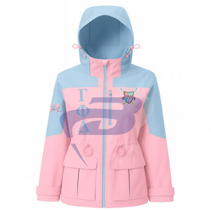 เสื้อแจ็คเก็ตกันฝน Gamma Phi Delta GPD Sorority แบบมีฮู้ด ผ้าซอฟต์เชลล์ คุณภาพสูง สำหรับผู้หญิง กันน้ำ - Product Image 2