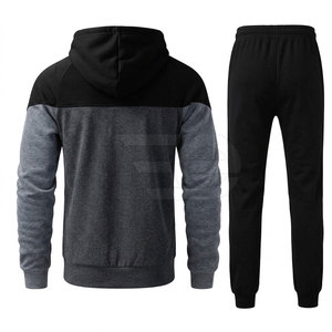 Collection de survêtements tendance pour hommes, style fitness, à capuche, en tissu respirant, tenue de sport décontractée, style de vie actif - Product Image 2