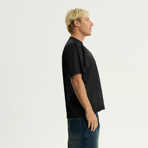 เสื้อยืดแฟนคลับแบบกำหนดเองได้ สีดำ คอกลม ผ้าตาข่ายระบายอากาศ เสื้อครอปทรงบ็อกซี่ เสื้อเจอร์ซีย์ฟุตบอล สำหรับผู้ใหญ่ - Product Image 6