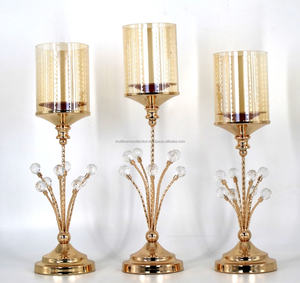 2023 luxe Style fantaisie debout bougeoir chauffe-plat plaqué or indien fabriqué à la main métal fer bougeoir pour noël - Product Image 1