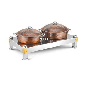 Hammered Design <b>Food</b> <b>Warmer</b> <b>Buffet</b> <b>Server</b> Dishes Wedding & Engagement Parties Catering Serving Chafing Dish - Product Image 2