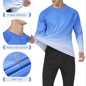 Traje de Baño Deportivo Rashguard UPF 50+ UV, Azul, Personalizado con Impresión por Transferencia de Calor, Manga Larga, 200g Poliéster/Nailon - Product Image 5