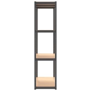 Set di 2 Scaffali a 4 Ripiani in Acciaio Antracite e Legno Ingegnerizzato Modello D0100HX4MN2 - Product Image 6