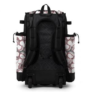 Mochila de Béisbol Marginal Sports con Diseño de Pelota y Bolsillos Laterales para Calzado, Mochila Personalizada por Sublimación para Equipos de Béisbol con Logotipo del Club - Product Image 2