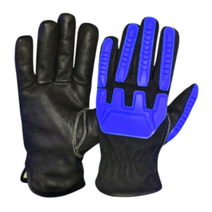 Gants de travail mécaniciens de qualité supérieure, résistants, en cuir de chèvre, protection industrielle des mains, résistance aux chocs - Product Image 5