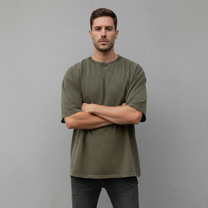 Camisetas Extra Grandes para Hombre, Casuales, de Algodón, Corte Holgado, Hombros Caídos, Cuello Redondo, Manga Corta, Estilo Relajado, para Uso en el Gimnasio o en Verano - Product Image 6