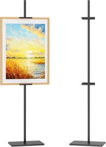 Modern Metal Hotel Furniture Display Easel <b>Adjustable</b> Standing Frame <b>Table</b> Display Stand with Marble Top for Wedding Events - Product Image 3
