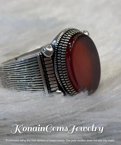 Red <b>Crystal</b> Alloy Gemstone <b>Ring</b> | Handmade Vintage Style <b>Ring</b> - Product Image 1