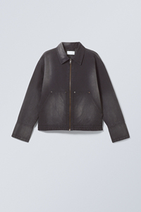 Veste de travail en toile pour homme, en coton épais, délavée à l'acide, coupe décontractée, style vintage, délavée à la pierre, pour l'hiver - Product Image 5