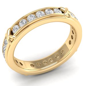 Anillo de Compromiso REYES de Plata de Ley 925 con Oro de 14K y 18K, Corte Redondo, 0.72Ct, Moissanitas, para Mujer, Joyería Fina, Precio al por Mayor - Product Image 2
