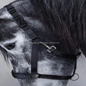 Licol de cheval en nylon noir fait à la main, solide et durable, fait à la main, avec quincaillerie réglable. - Product Image 6