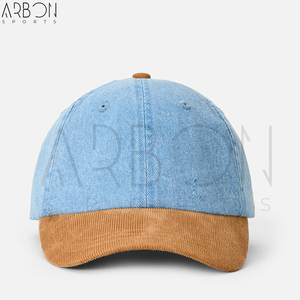 Casquettes 6 panneaux en tissu denim premium 2026 avec sangle réglable au dos, broderie personnalisée, service OEM ODM - Product Image 2
