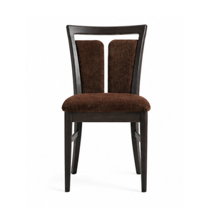 Chaise de salle à manger moderne en teck massif avec siège rembourré en tissu, mobilier de luxe pour restaurant, hôtel, café, villa - Product Image 1