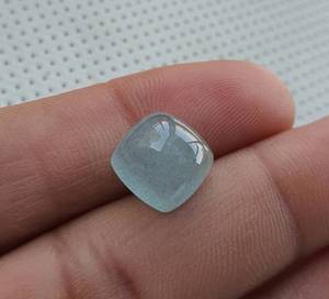 Cabujón de Aguamarina Natural al por Mayor, Gema de Aguamarina en Forma de Cojín, Gema Suelta para Fabricación de Joyería al por Mayor - Product Image 1