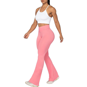 Pantalons de course pour femmes WARISON INDUSTRIES, couleur rose, sans couture, séchage rapide, leggings de yoga pour femmes - Product Image 1