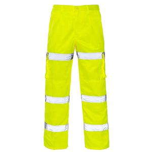 Custom High Visibility <b>Reflective</b> Safety Combeat Hi Viz Workwear Trousers Polyester Cotton Material LED Flash Customizable Logo - Product Image 3