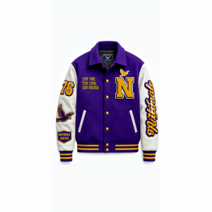 Nouvelle arrivée, veste varsity streetwear de haute qualité, broderie, veste bomber en cuir et laine d'hiver, veste de baseball universitaire - Product Image 3