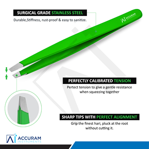 ชุดแหนบคิ้วสแตนเลสแบบมืออาชีพ ปลายเฉียง สำหรับตกแต่งคิ้วอย่างแม่นยำ - Product Image 3