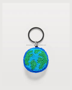Beaded Keychain <b>Charm</b> Pickleball Tennis Sporty <b>Bag</b> <b>Charm</b> Handmade Seed Bead Embroidery Boutique Gift Artistry By PR - Product Image 2