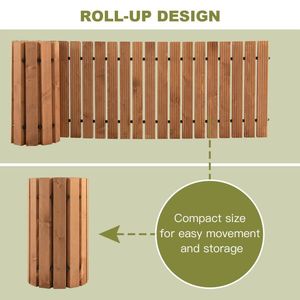 Rotolo di Legno Duro Resistente alle Intemperie da 8 Piedi per Allestimenti Esterni Stagionali, Patio e Vialetti - Product Image 6