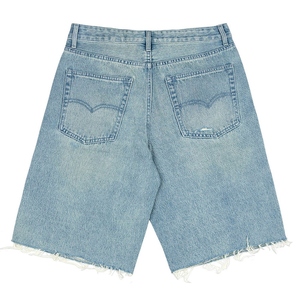 Shorts de Mezclilla al Por Mayor de Fábrica para Hombre, Estilo Jeans Azul Claro de Alta Calidad con Bolsillos, para Exportación - Product Image 3