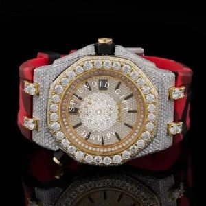 Splendide Montre de Luxe pour Homme avec Diamants, 28mm, Moissanite, Mouvement ETA, Quartz Analogique, Verre Saphir, Étanche 10m - Product Image 5