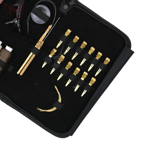 Hair Extension <b>Tools</b> Kit Rose Gold Flat Beads Crimping Plier Gold Duckbill Sectioning Clips C-Shape Needles Wig <b>Thread</b> Stainless - Product Image 2