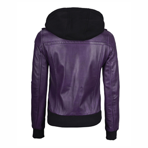 Veste en cuir véritable pour femmes, taille plus, coupe-vent et respirante, style streetwear noir pour les amateurs de moto - Product Image 2