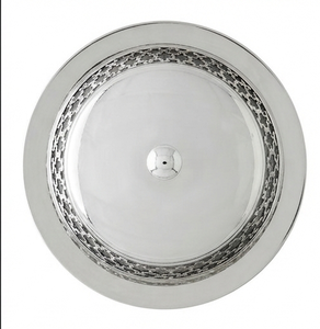 Beurrier rond en acier inoxydable avec couvercle, motif gravé classique, hermétique, pour usage en cuisine, design poli artisanal - Product Image 3