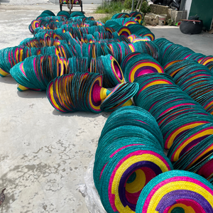 หมวกฟางทรงโซมเบรโรสไตล์เวียดนามเม็กซิกัน ปีกกว้าง สำหรับการแต่งกายในฤดูร้อนอย่างอ่อนโยน และสวมใส่ได้อย่างปลอดภัยด้วยเส้นใยธรรมชาติ 99 โกลด์ ดาต้า - Product Image 2