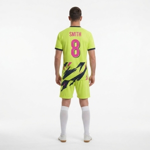 เสื้อฟุตบอลแบบซับลิเมชั่นสั่งทำพิเศษสำหรับผู้ชาย ทรงโปร แอธเลติกฟิต ผลิตจากวัสดุโพลีเอสเตอร์รีไซเคิล-OEM ชุดทีมซิลคอต - Product Image 2
