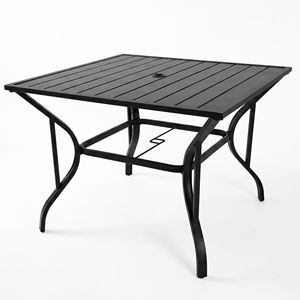 Tavoli da Pranzo in Metallo per Esterni, Quadrati da 0,9M o Rettangolari da 1,5M, Impermeabili e Resistenti all'Usura, con Struttura in Metallo Solido - Product Image 3