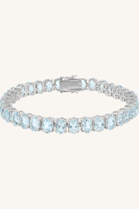 Pulsera de Aguamarina en Plata de Ley 92.5 KLSB-20634 - Product Image 2