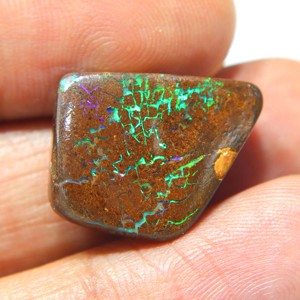 Opale de Boulder Naturelle d'Australie, Cabochon d'Opale de Boulder Solide, Opale de Boulder Verte, Pierre d'Opale à Feu pour la Fabrication de Bijoux - Product Image 1