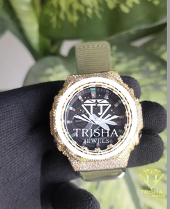 Reloj de Diamantes Moissanite con Incrustaciones de Diamantes para Hombre, Plata de Ley 925, Reloj de Pulsera de Diseño Hip Hop, Joyería Personalizada, Regalo para Él - Product Image 1